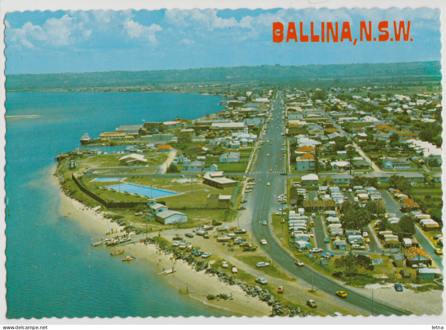 Australia NEW SOUTH WALES NSW Aerial View River St BALLINA North Coast NCCP 3780 Postcard C1970s - Sonstige & Ohne Zuordnung