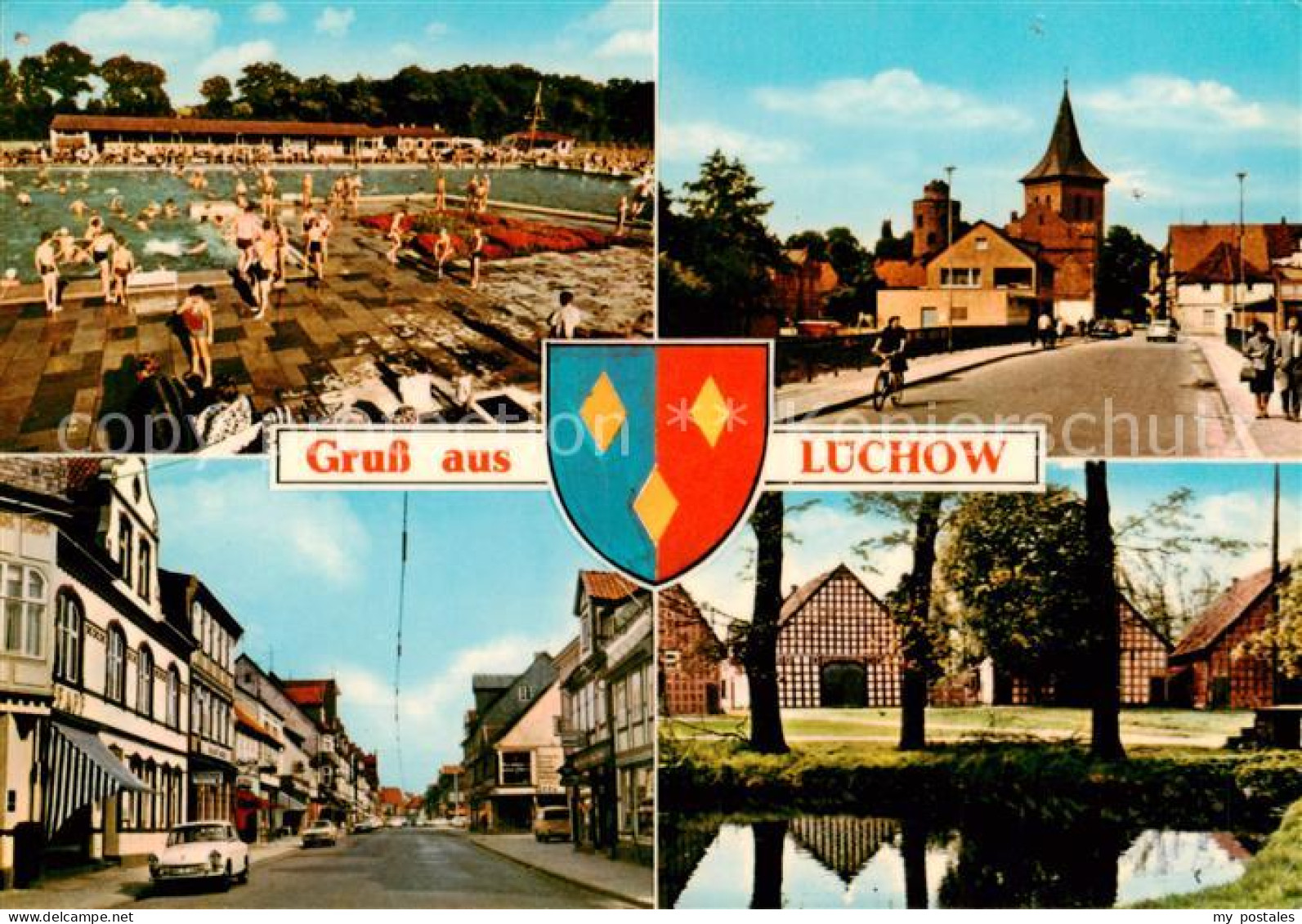 73833809 Luechow-Dannenberg Schwimmbad Strassenpartien Teich Luechow-Dannenberg - Lüchow