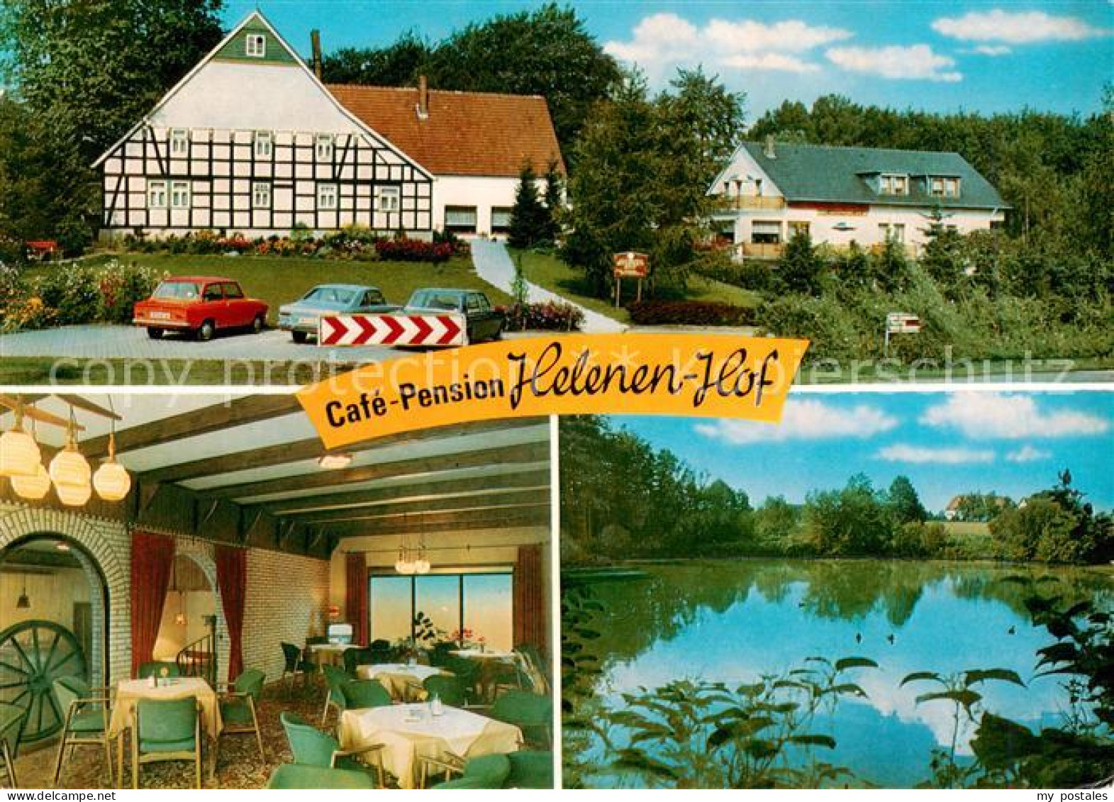 73833653 Bad Randringhausen Cafe Pension Helenen Hof Gastraeume Weiher Bad Randr - Buende