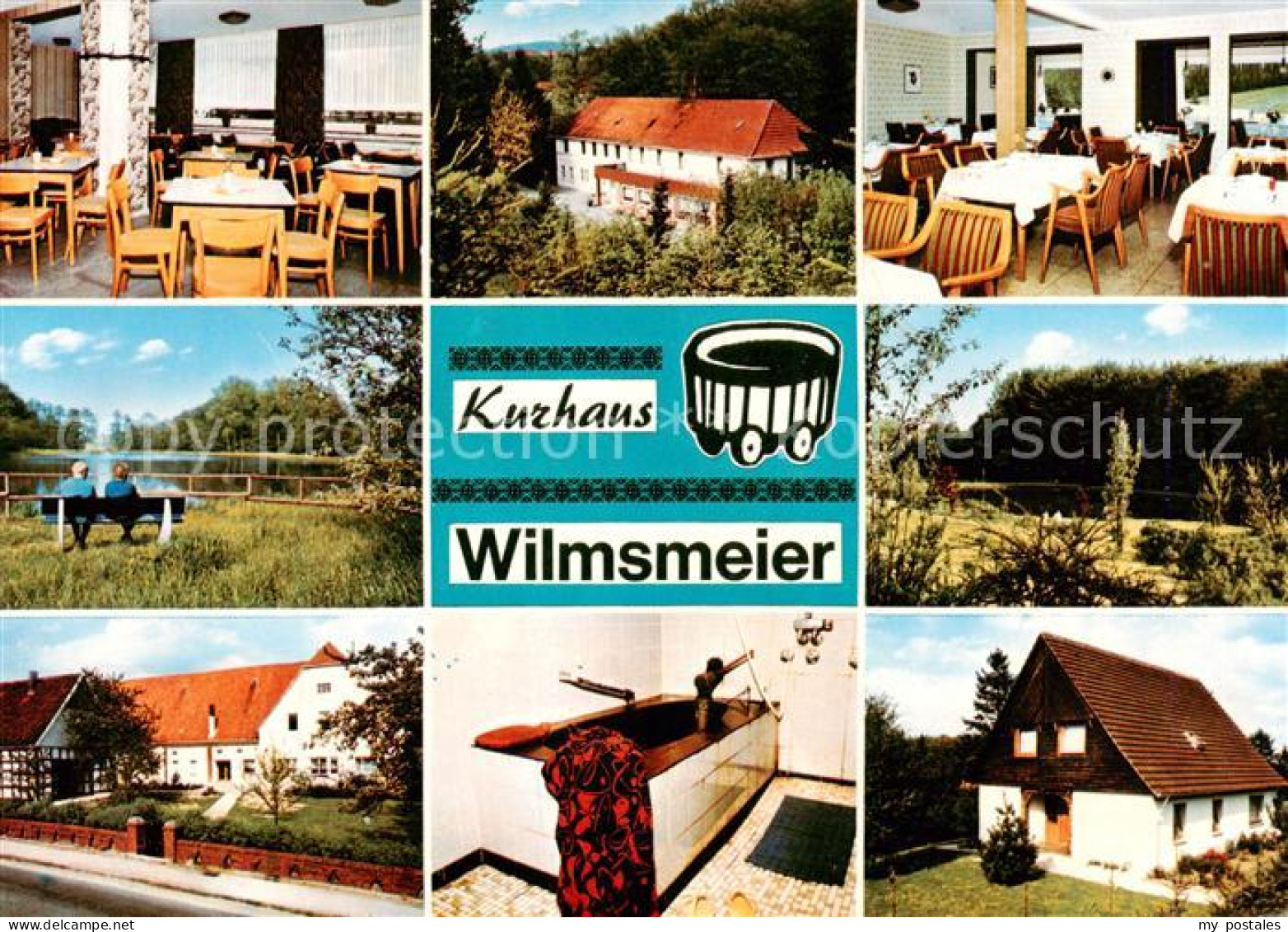 73833650 Bad Randringhausen Kurhaus Wilmsmeier Gastraeume Moorbad Teich Bad Rand - Buende