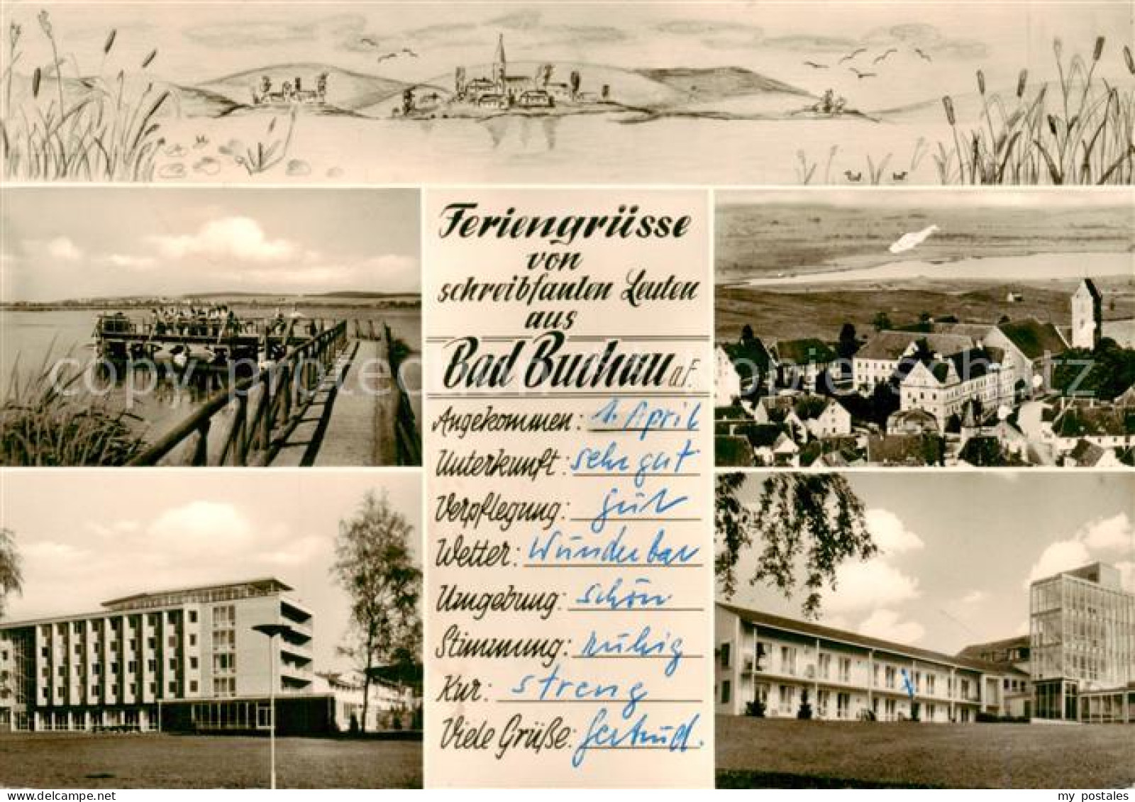 73833634 Bad Buchau Federsee Seepartie Kirche Sanatorium Bad Buchau Federsee - Bad Buchau