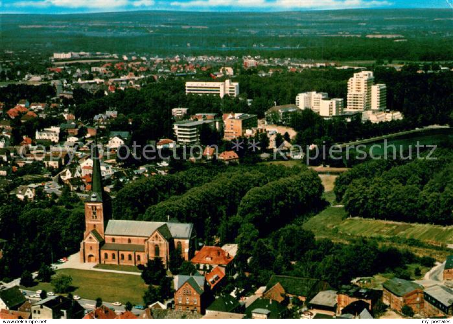 73761094 Bad Segeberg Fliegeraufnahme Mit Kirche Bad Segeberg - Bad Segeberg