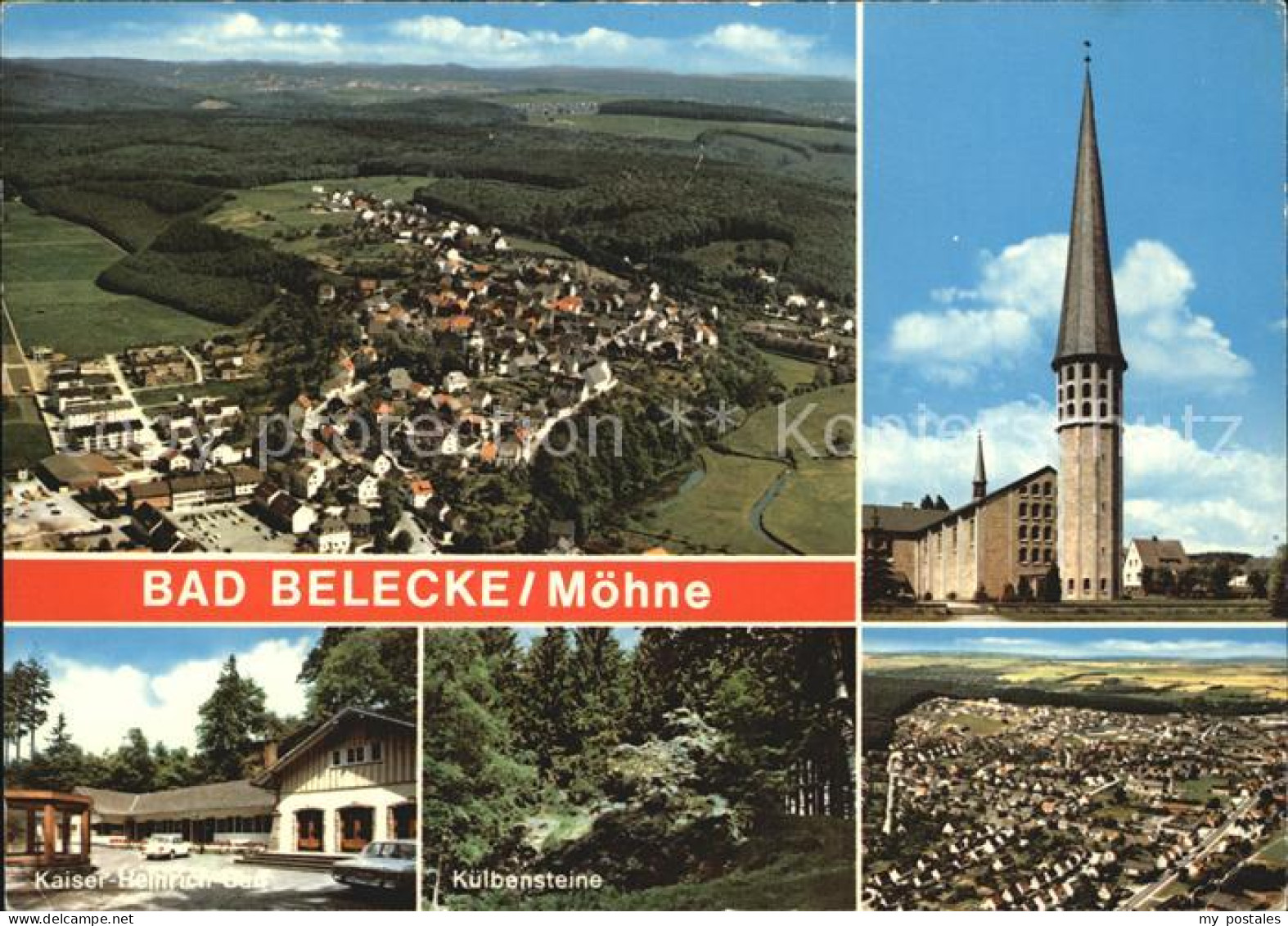 72422145 Bad Belecke Kaiser Heinrich Bad Kuelbensteine Kirche Fliegeraufnahme Al - Warstein