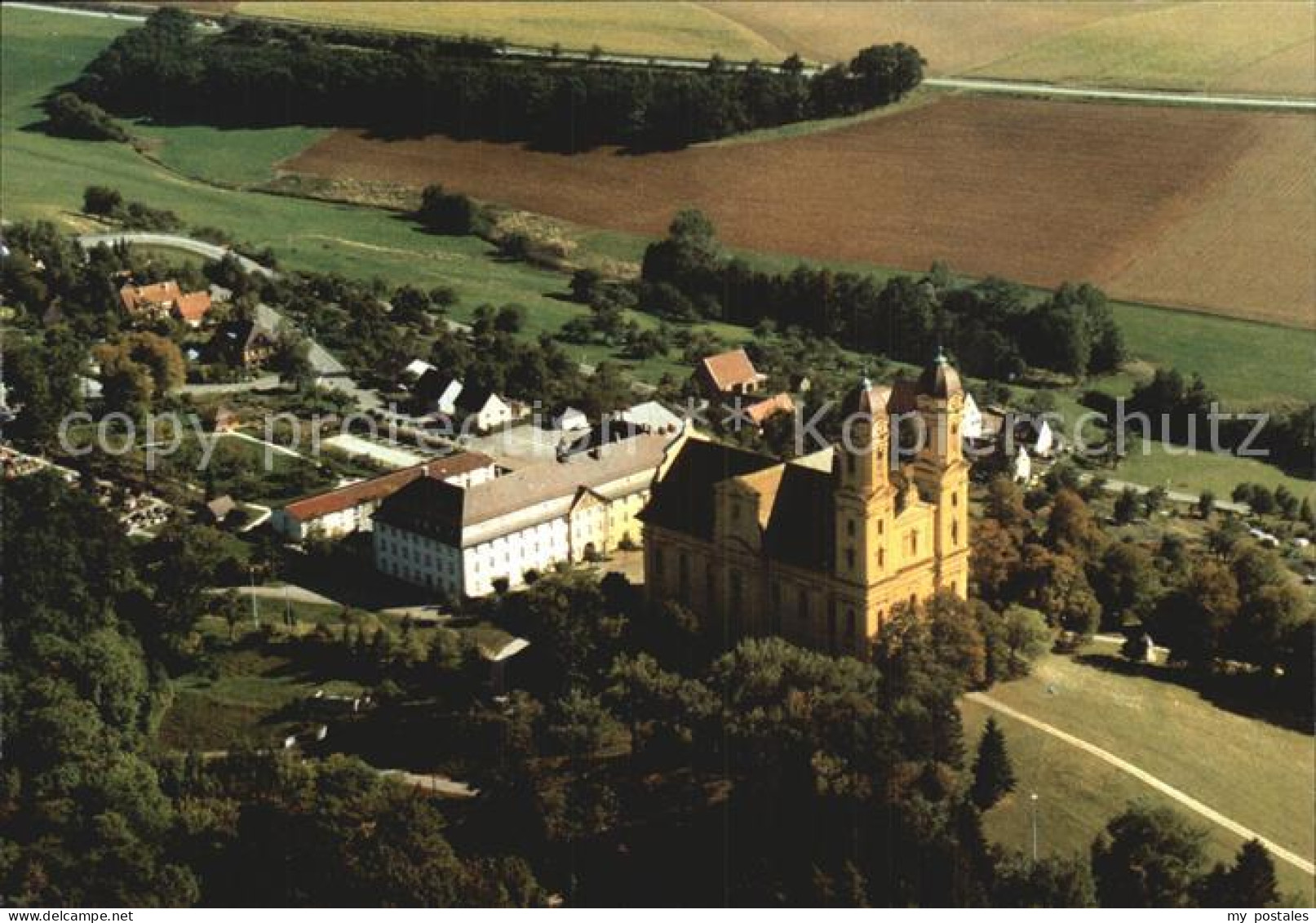 72421503 Ellwangen Jagst Fliegeraufnahme Wallfahrtskirche Schoenenberg Ellwangen - Ellwangen