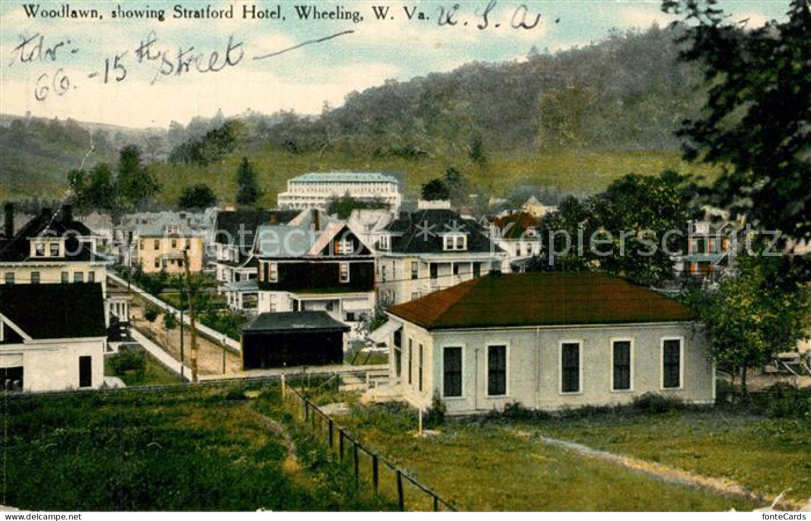 73571375 Wheeling_West_Virginia Woodlawn Showing Stratford Hotel - Autres & Non Classés