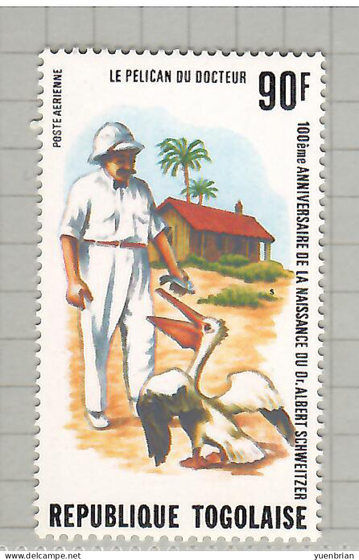 Togo 1975, Bird, Birds, 1v, MNH** (Split From Set Of 4v) - Pélicans