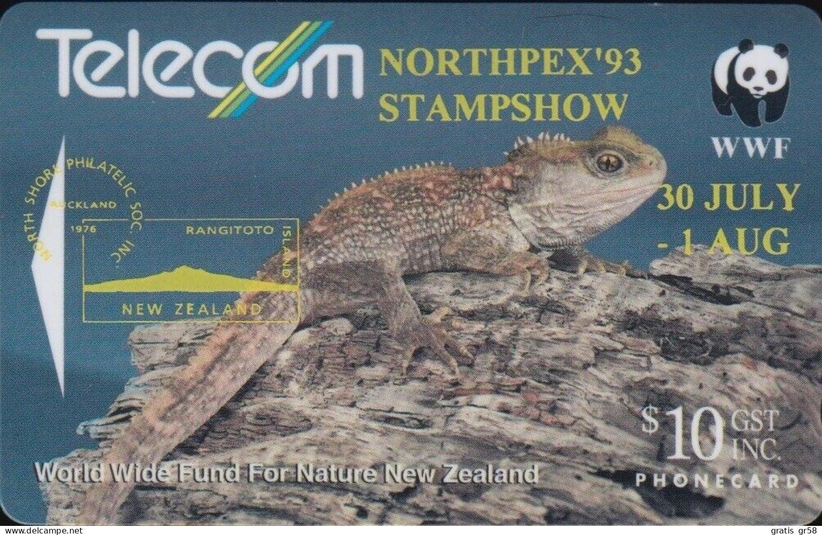 New Zealand - PO43, GPT, Northpex '93 Stamp Show, Stamps, Overprint, 400ex, 1993, Used - Neuseeland