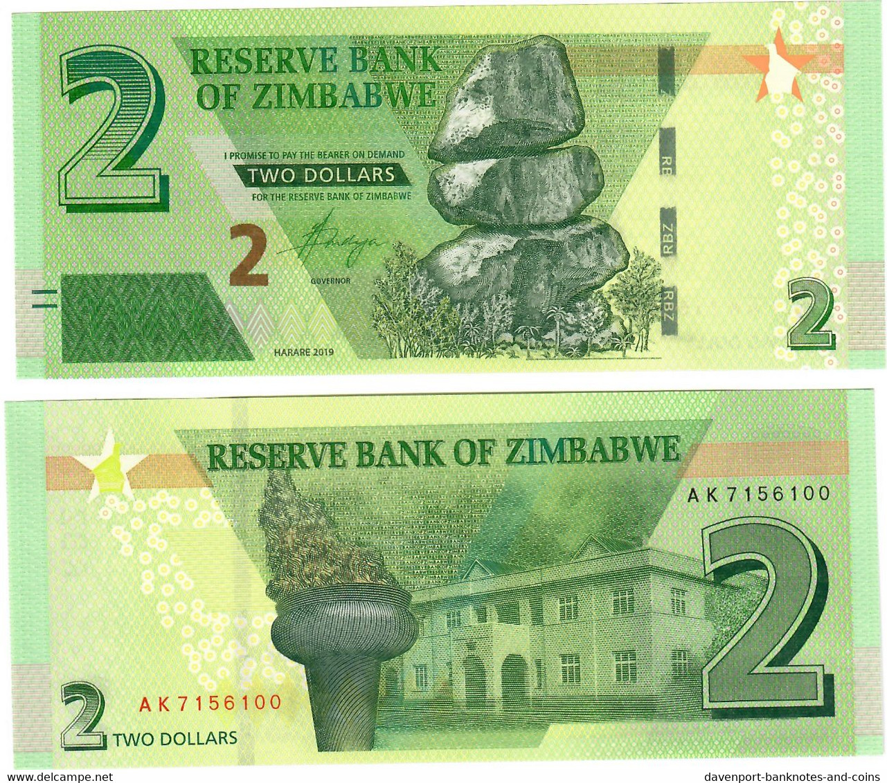 Zimbabwe 10x 2 Dollars 2019 UNC - Simbabwe