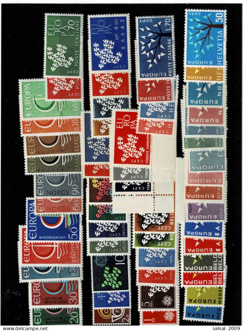 TEMATICA EUROPA-CEPT ,1956-93 ,oltre 250 Pezzi MNH ,moltissime Serie Complete ,in Genere Qualita Ottima - 1956