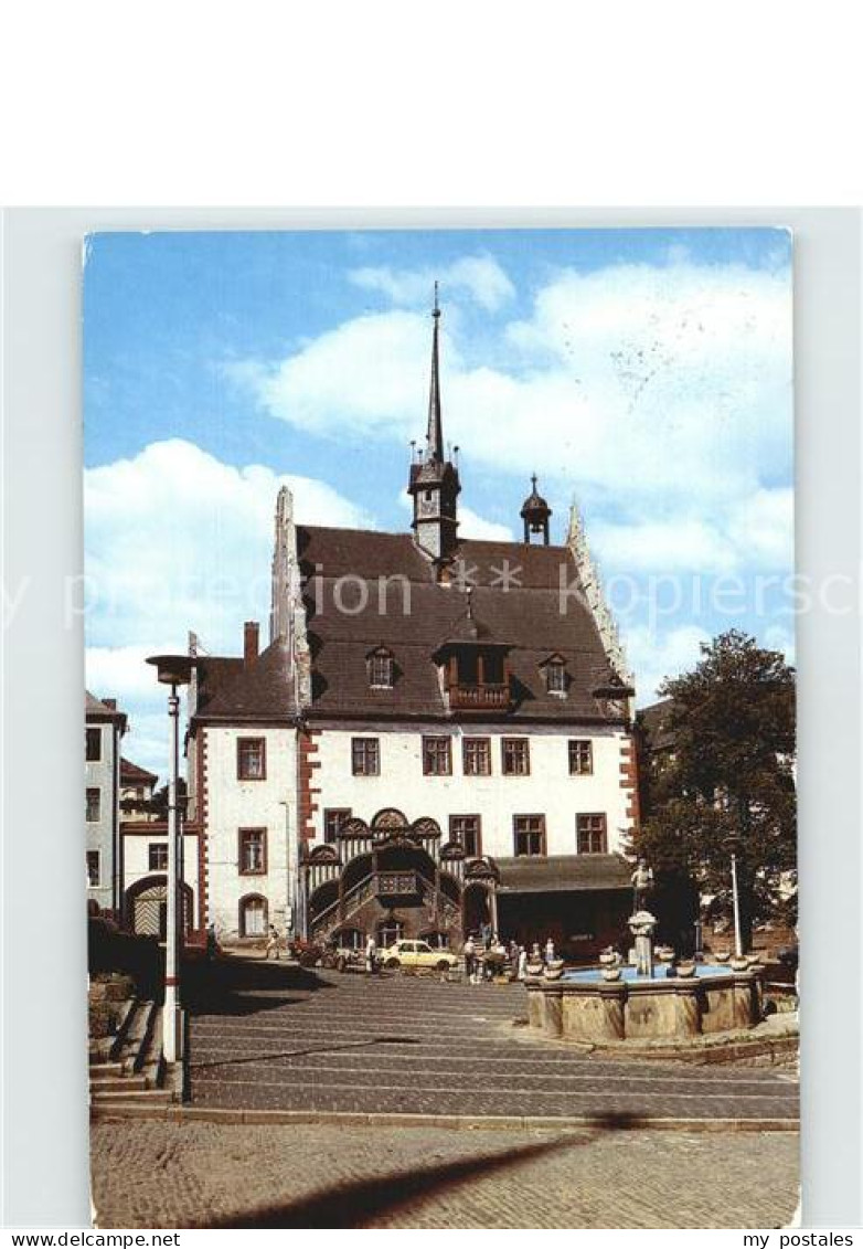 72413851 Poessneck Rathaus Brunnen Poessneck - Poessneck