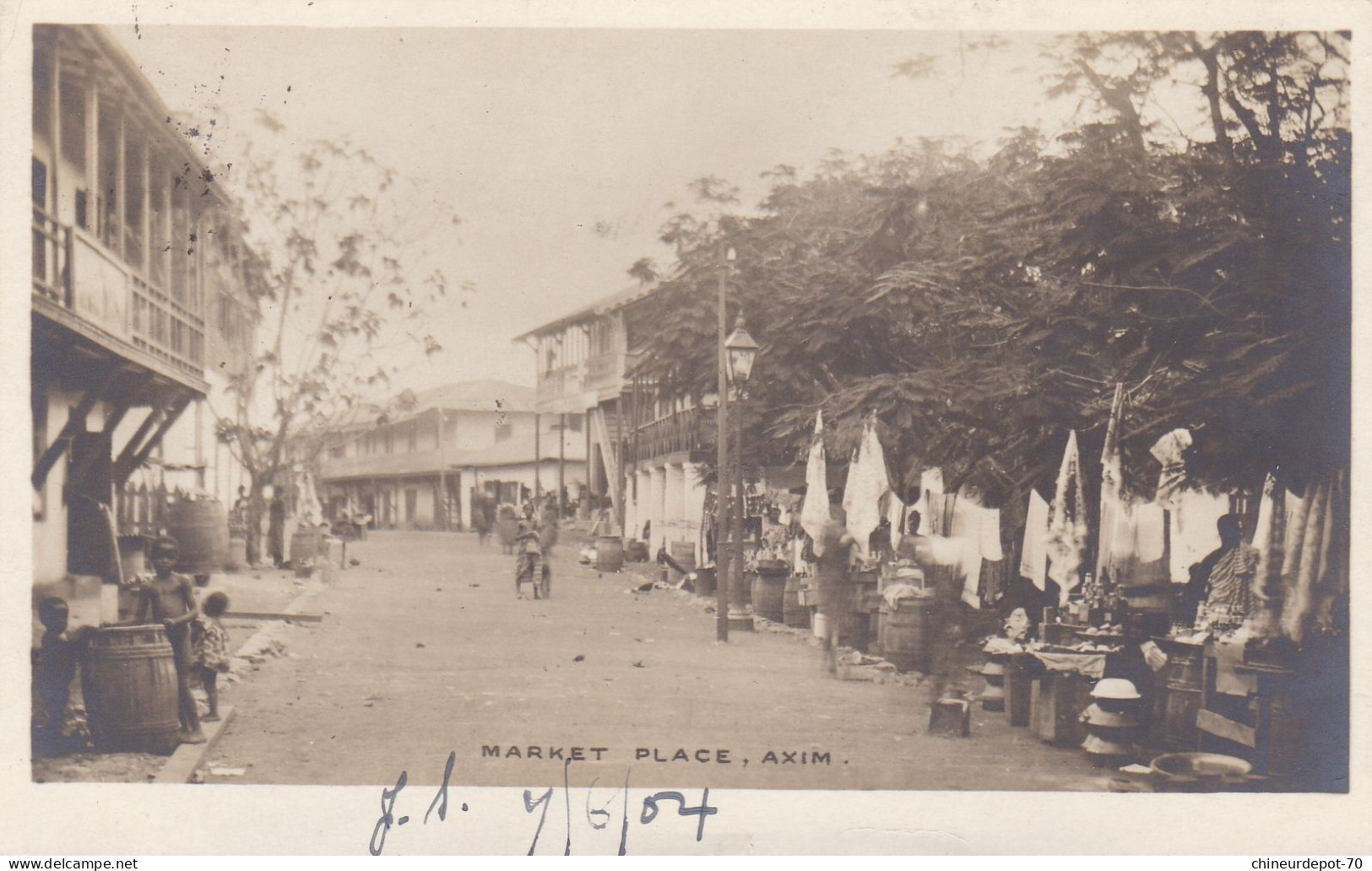 MARKET PLACE AXIM GHANA  KING PAQUEBOT PLYMOUTH - Ghana - Gold Coast