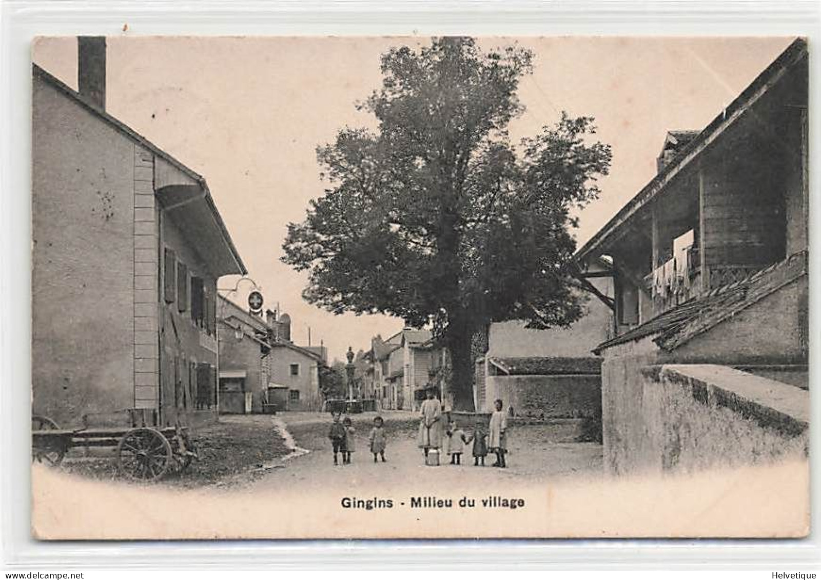 Gingins Milieu Du Village 1912 - Gingins