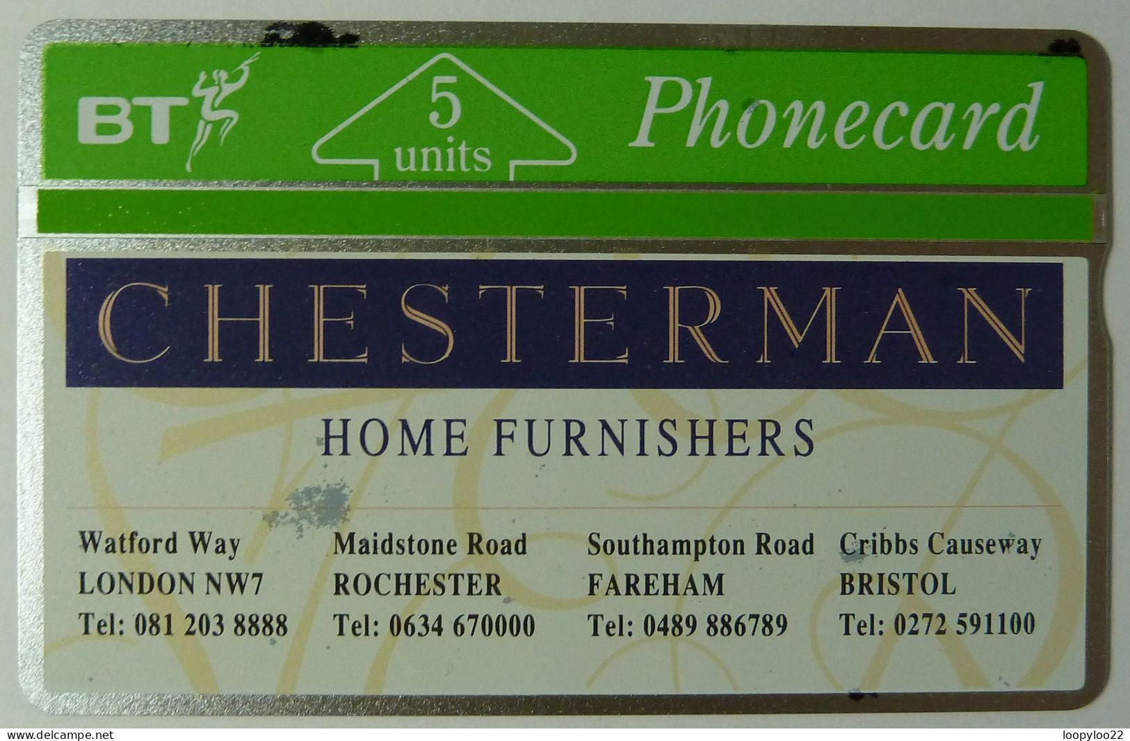 UK - Great Britain - BT & Landis & Gyr - BTP078 - Chesterman Home Furnishers 2 - 243C - 5578ex - Mint - BT Private Issues