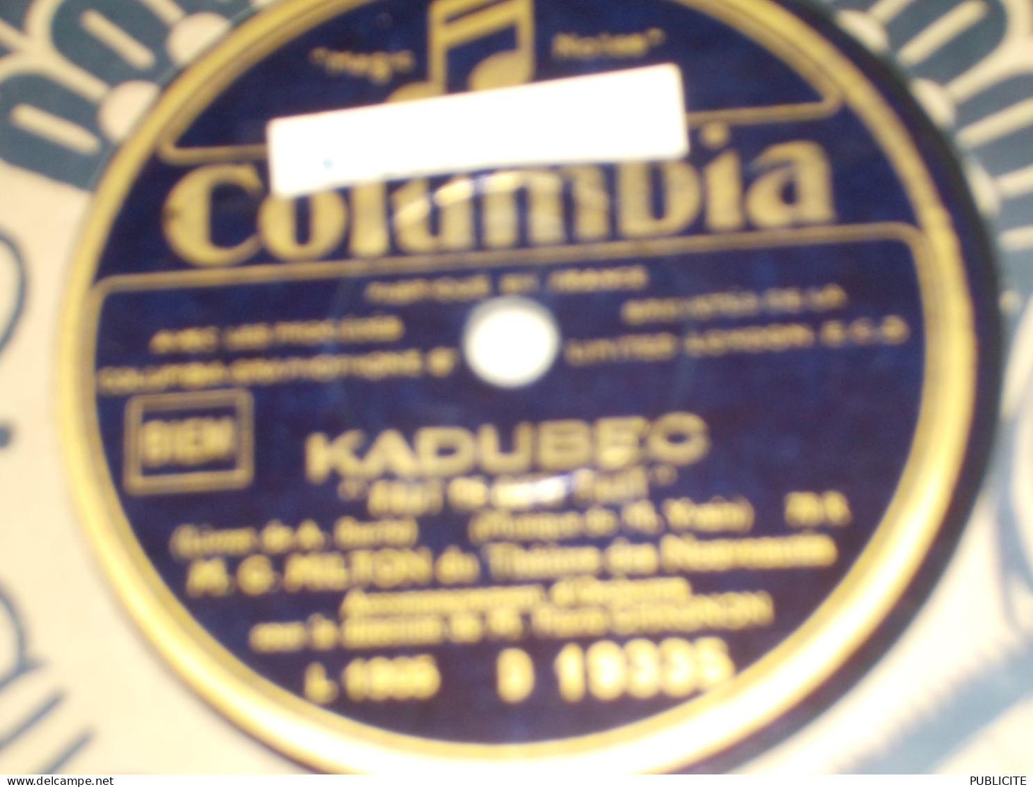 DISQUE 78 TOURS OPERETTE KADUBEC DE  GEORGES MILTON 1931 - 78 T - Grammofoonplaten