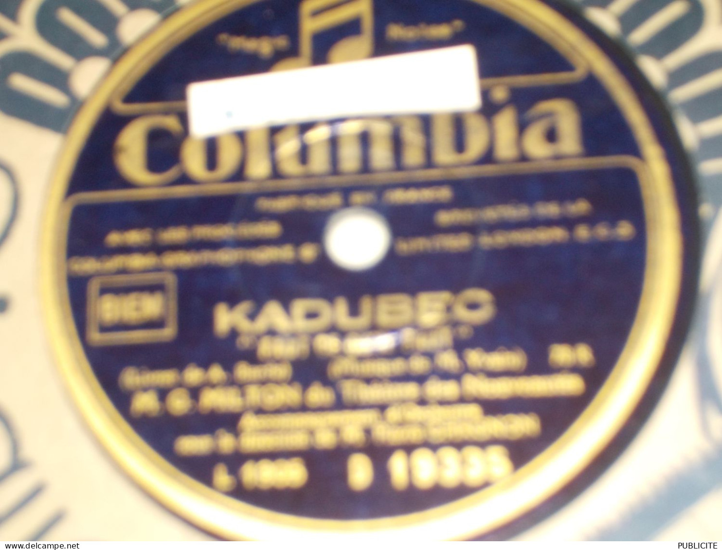 DISQUE 78 TOURS OPERETTE KADUBEC DE  GEORGES MILTON 1931 - 78 Rpm - Gramophone Records