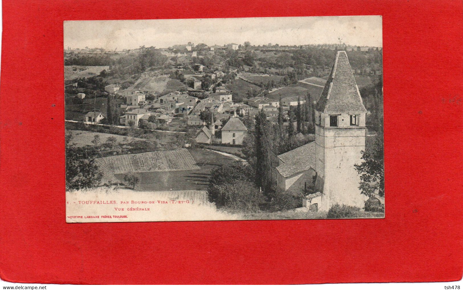 82----TOUFFAILLES Par BOURG DE VISA---Vue Générale--voir 2 Scans - Bourg De Visa