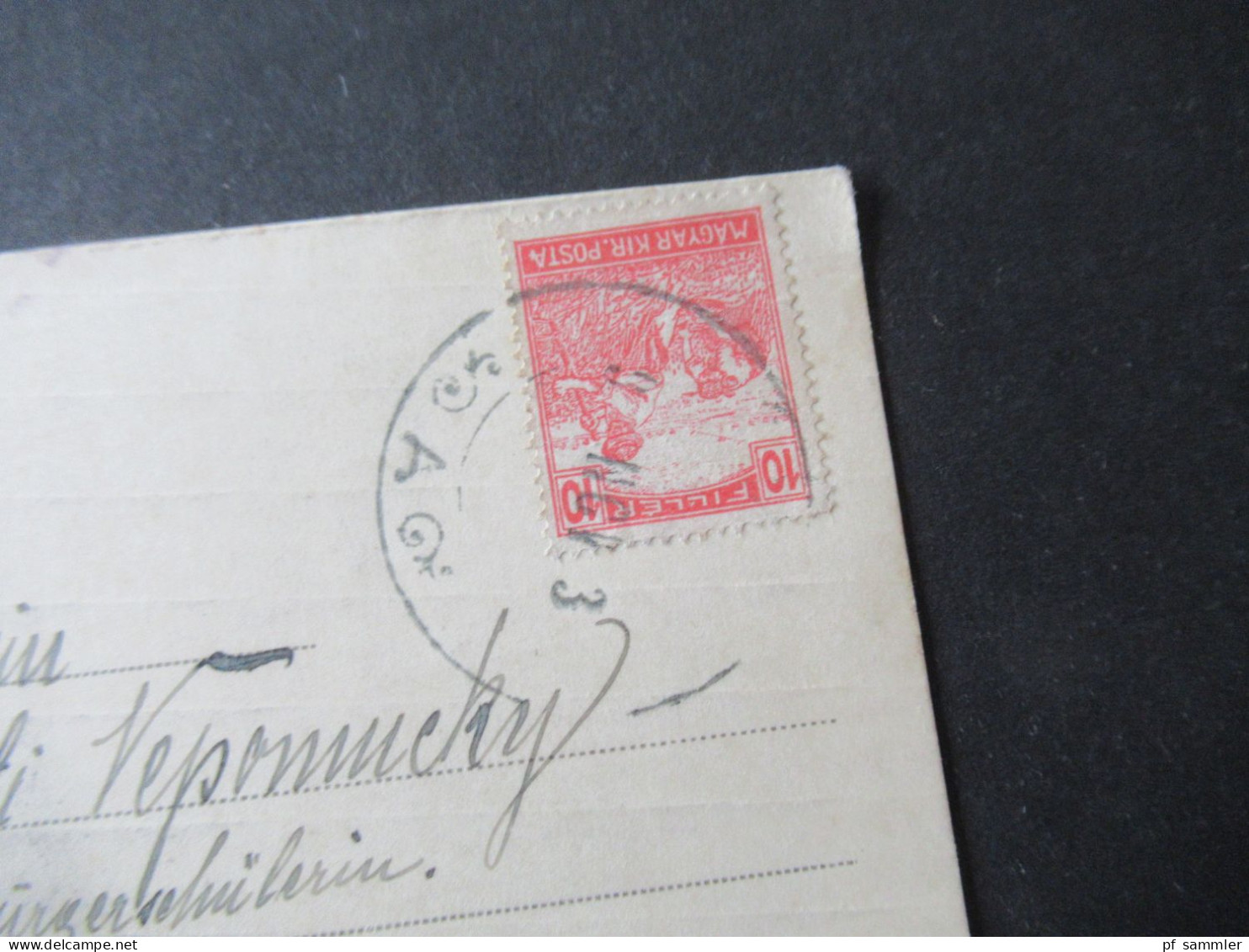 Ungarn 1918 PK Nach Gräslitz Böhmen Erzgebirge / Viel Text / Inhalt - Storia Postale