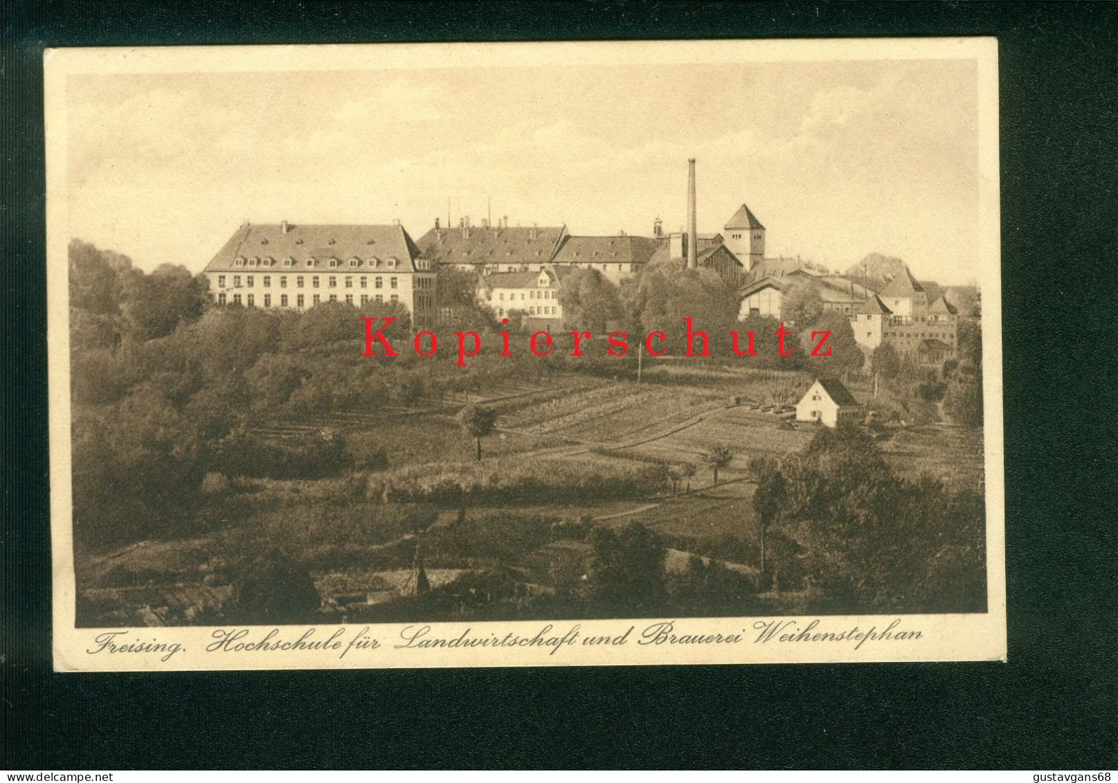 AK Freising, Hochschule Weihenstephan, Gel. 1927 Nach Augsburg - Freising