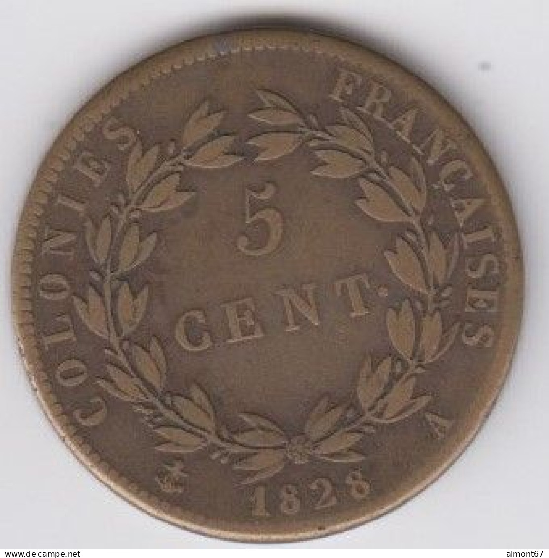 Colonies - Charles X  - 5 Cent.  1828 A - Other & Unclassified