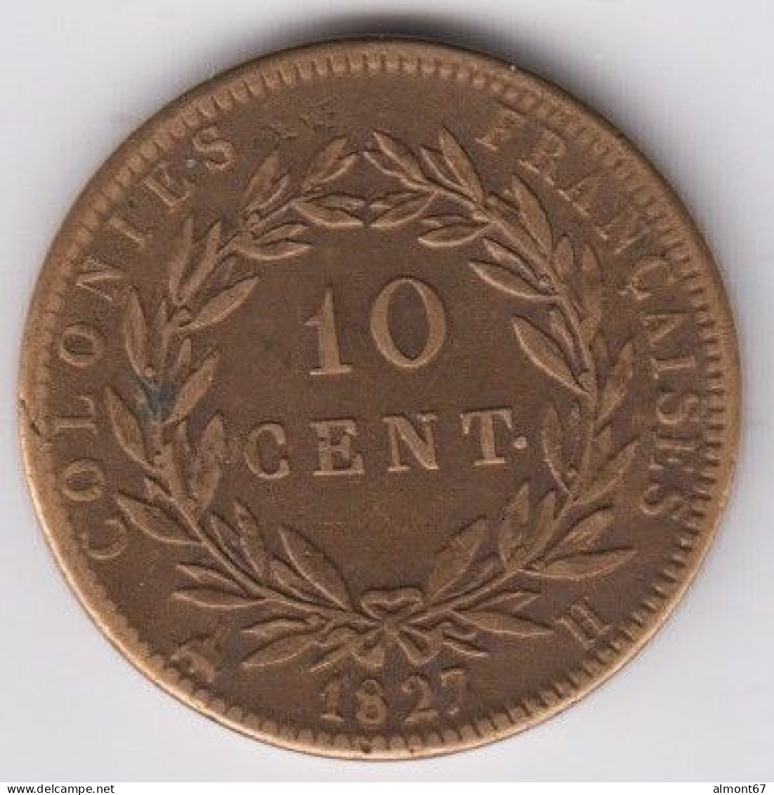 Colonies - Charles X  - 10 Cent.  1827 H - Colonie Francesi (1817-1844)