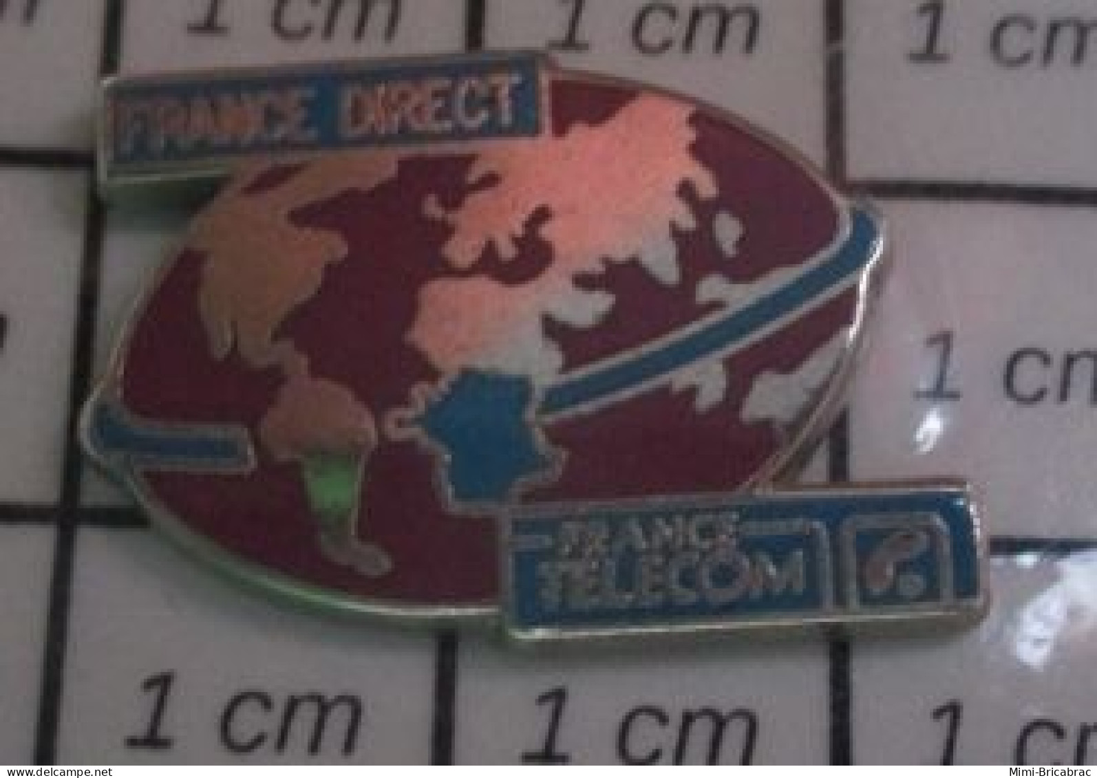 1316B Pin's Pins / Beau Et Rare / FRANCE TELECOM / FRANCE DIRECT  PLANISPHERE - Telecom De Francia