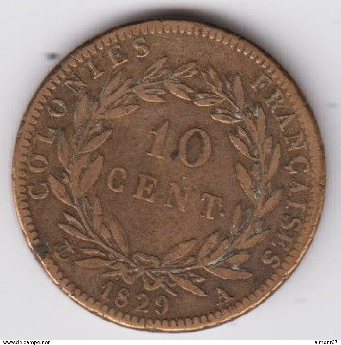 Colonies - Charles X  - 10 Cent.  1829 A - Colonie Francesi (1817-1844)