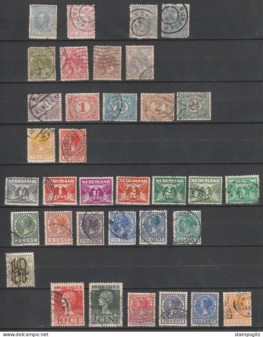 Pays Bas Lot 35 Timbres Oblitérés 1872 à 1928 - Colecciones Completas