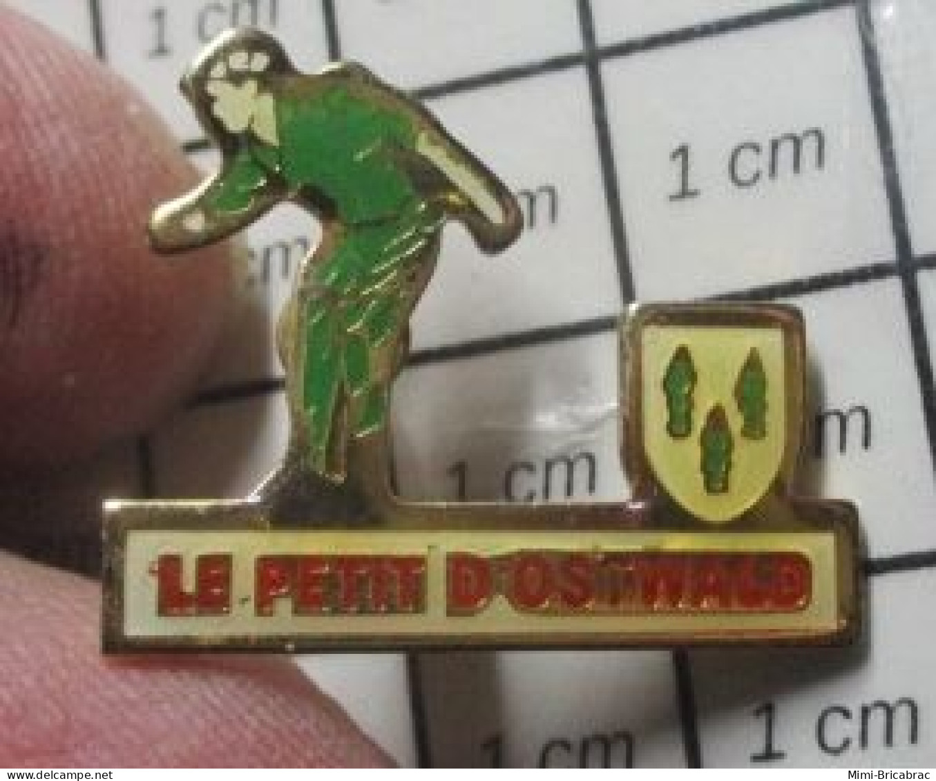 3519 Pin's Pins / Beau Et Rare / SPORTS / CLUB PETANQUE LE PETIT D'OSTWaLD ALSACE - Boule/Pétanque