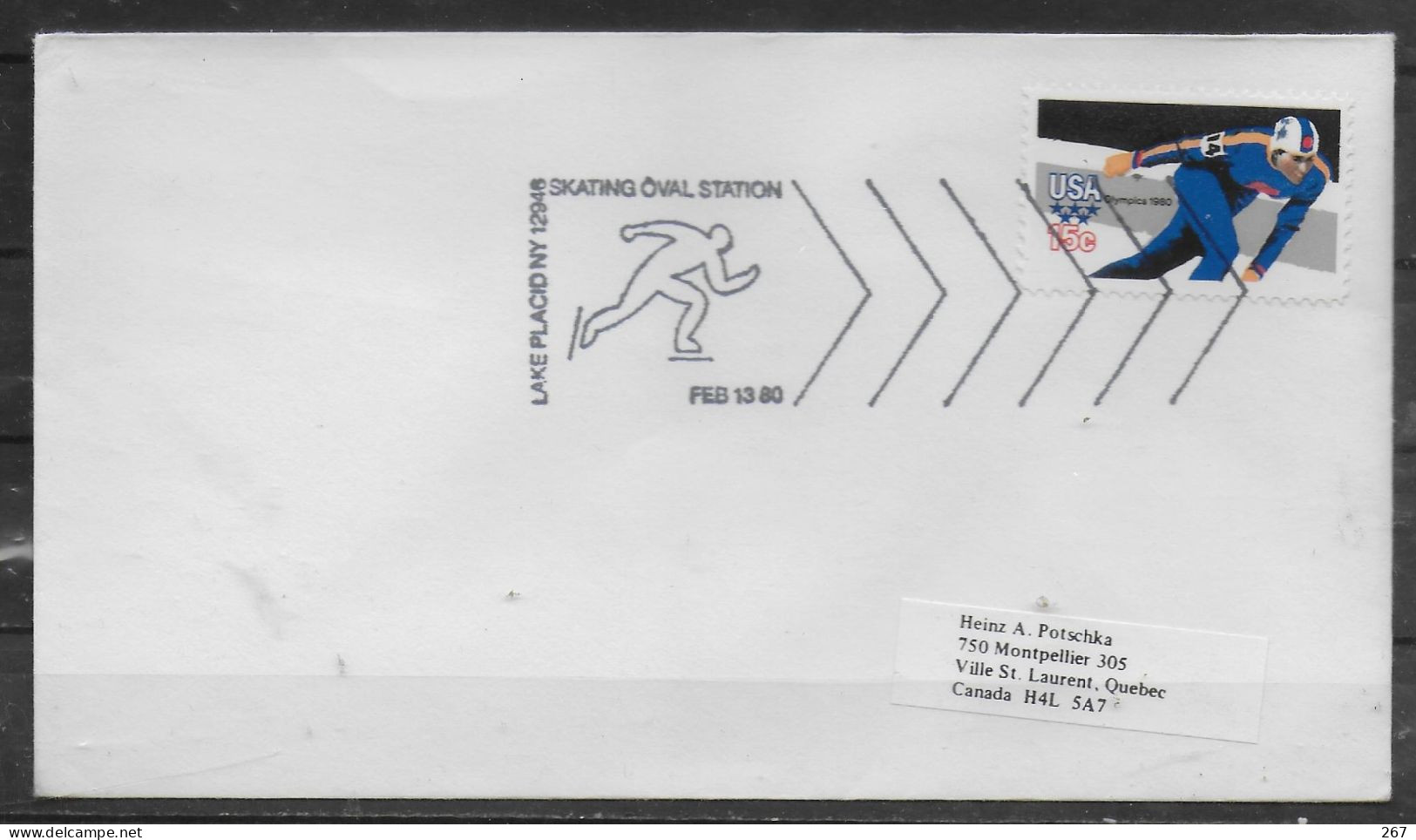 USA   FDC   JO 1980  Patinage De Vitesse - Eiskunstlauf