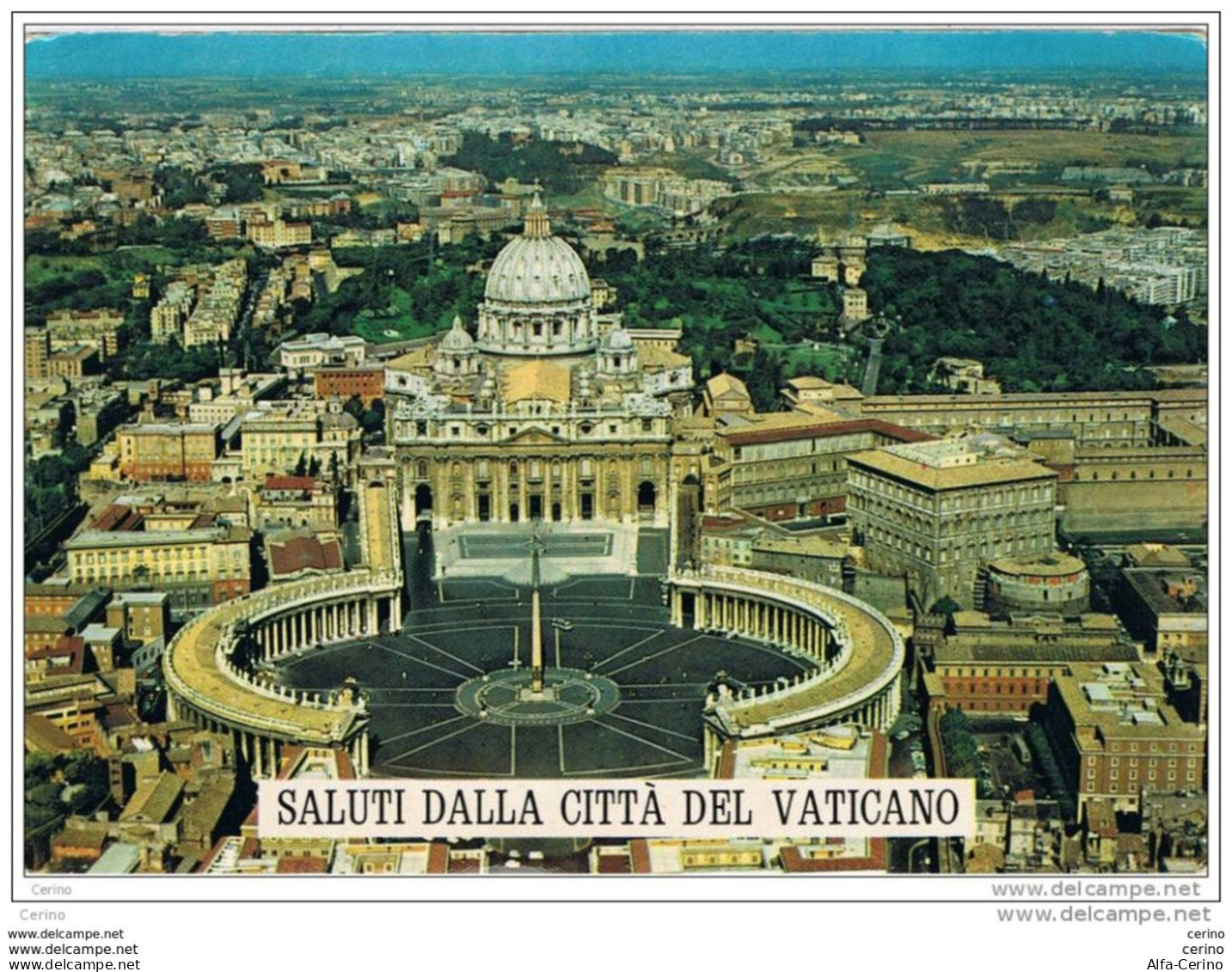 CITTA' DEL  VATICANO:   SALUTI  DA .. -  PIAZZA  E  BASILICA  DI  S. PIETRO  -  F.LLO  TOLTO  -  PER  LA  SVIZZERA -  FG - Vatican