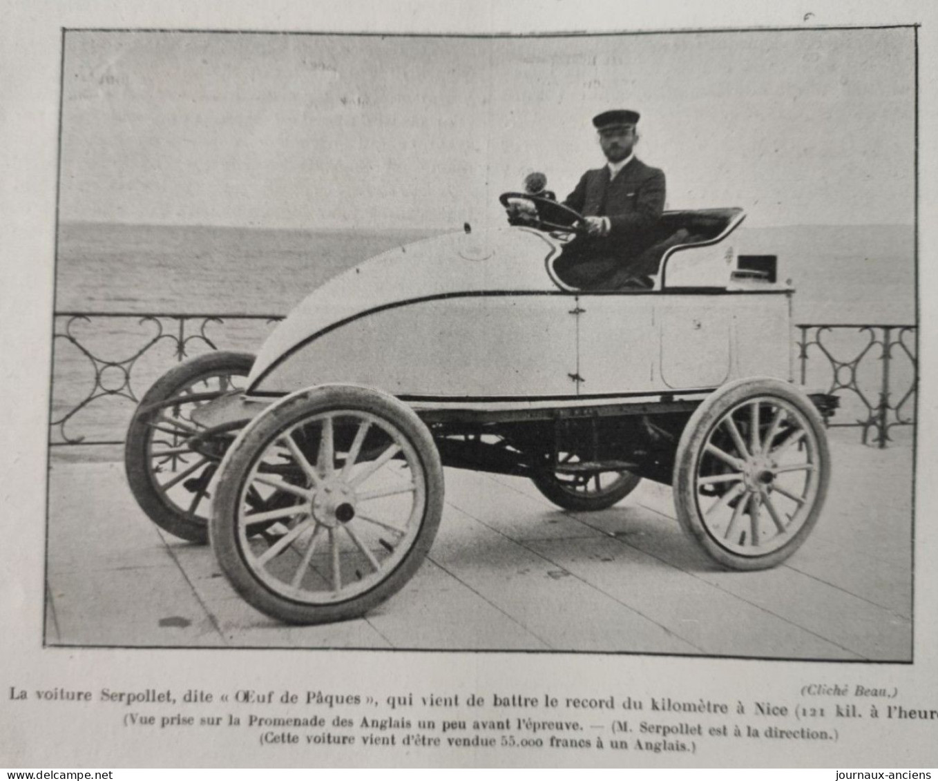 1902 Rare Revue "  LA LOCOMOTION " - AUTOMOBILE - LA VOITURE SERPOLLET " ŒUF DE PÂQUES " - Autosport - F1