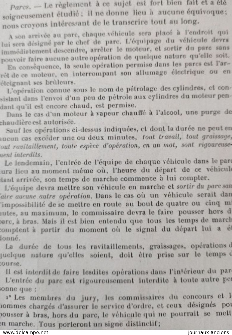 1902 Revue AUTOMOBILE "  LA LOCOMOTION " LE CIRCUIT DU NORD - MANTES = DIEPPE = BOULOGNE - ARRAS = CHALONS = COULOMMIERS - Automobile - F1