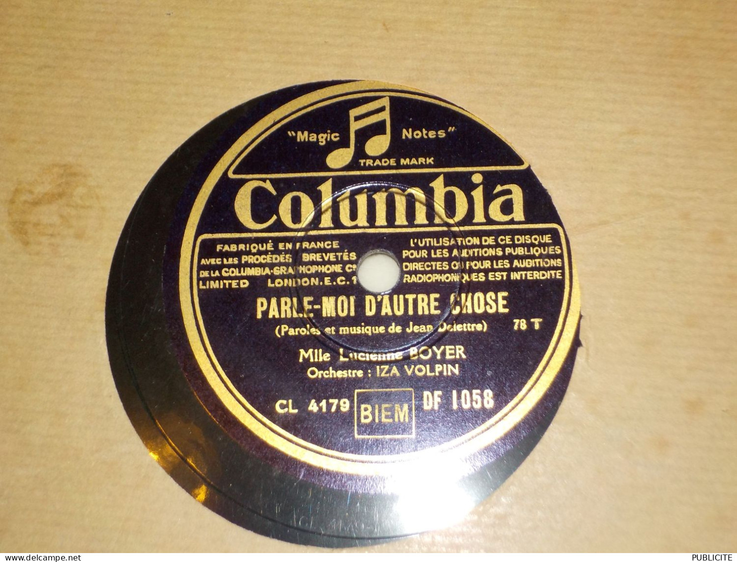 DISQUE 78 TOURS SLOW FOX DE  LUCIENNE BOYER 1933 - 78 Rpm - Schellackplatten