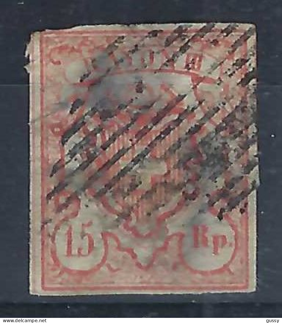 SUISSE Ca.1852:  Le ZNr. 20 Obl. Grille, Réparé - 1843-1852 Federal & Cantonal Stamps