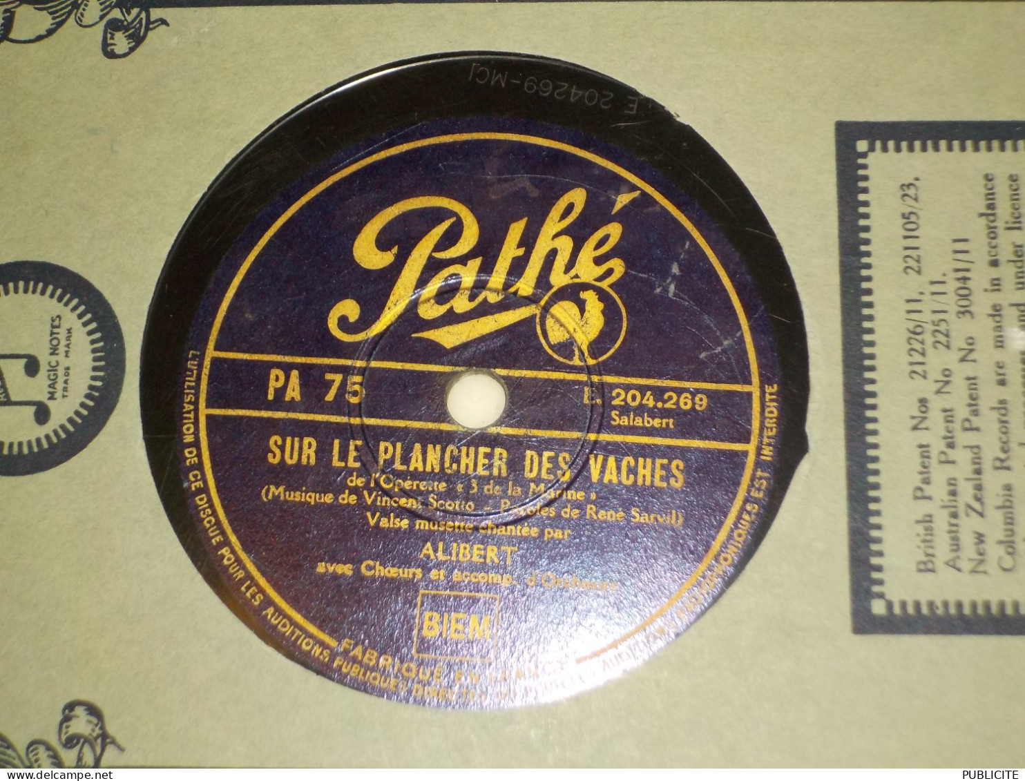 DISQUE 78 TOURS VALSE ET TANGO  DE  ALIBERT 1934 - 78 Rpm - Schellackplatten