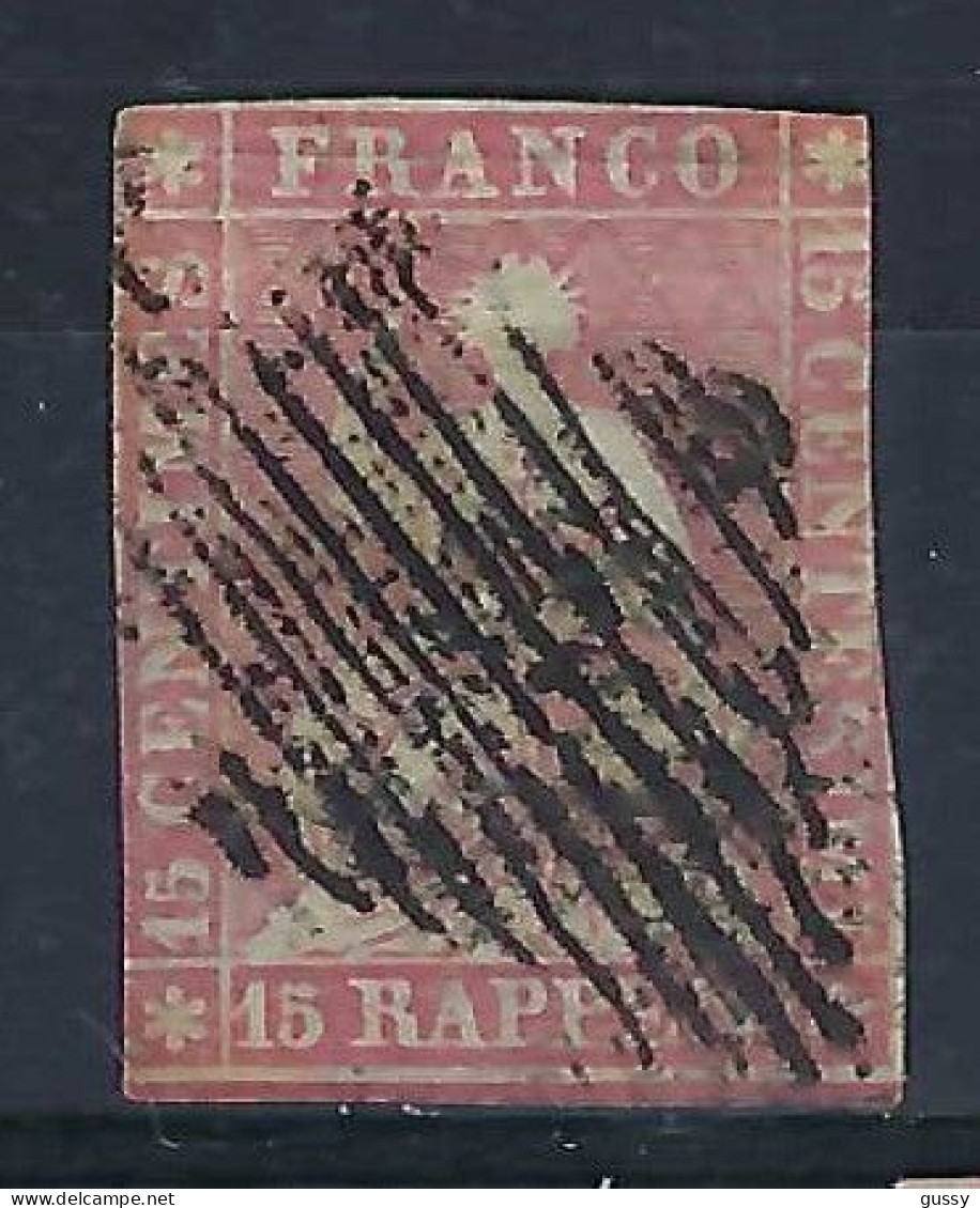 SUISSE Ca.1854-55:  Le ZNr. 24B Obl. Grille - Used Stamps