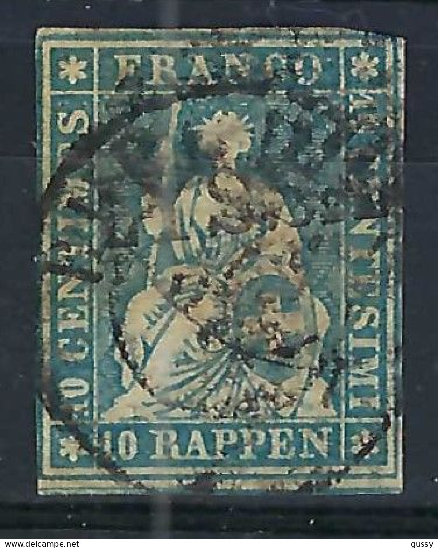 SUISSE Ca.1857-62:  Le ZNr. 23G Obl. CAD - Gebraucht