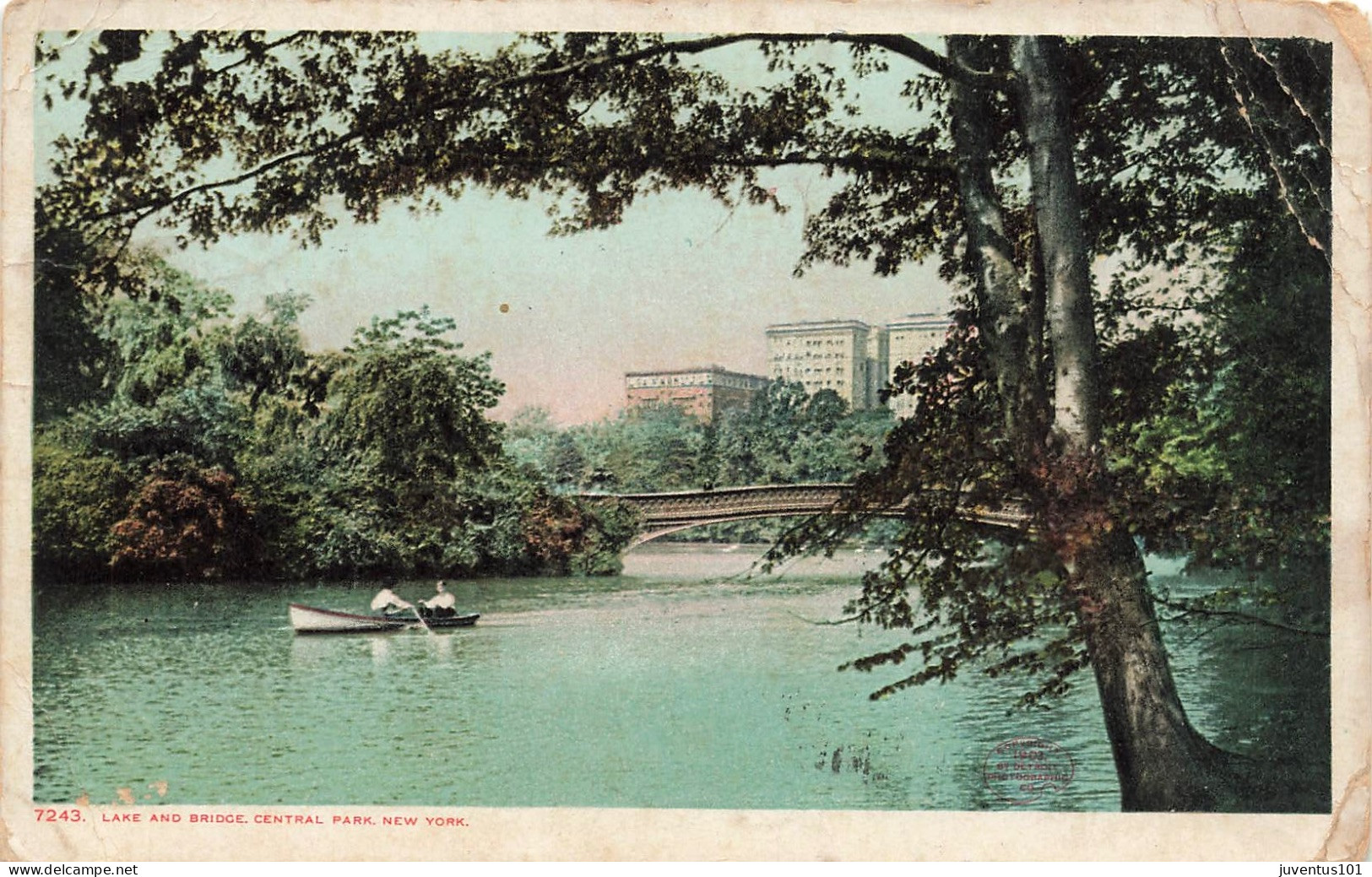 CPA Lake And Bridge, Central Park-New York City-En L'état     L2523 - Central Park