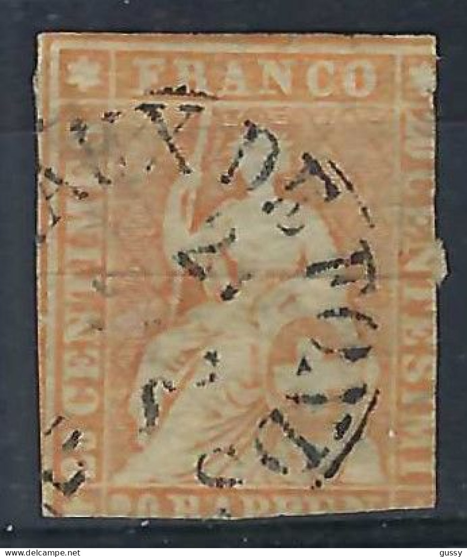 SUISSE Ca.1857-62:  Le ZNr. 25G Obl. CAD "Chaux-de-Fonds" - Used Stamps