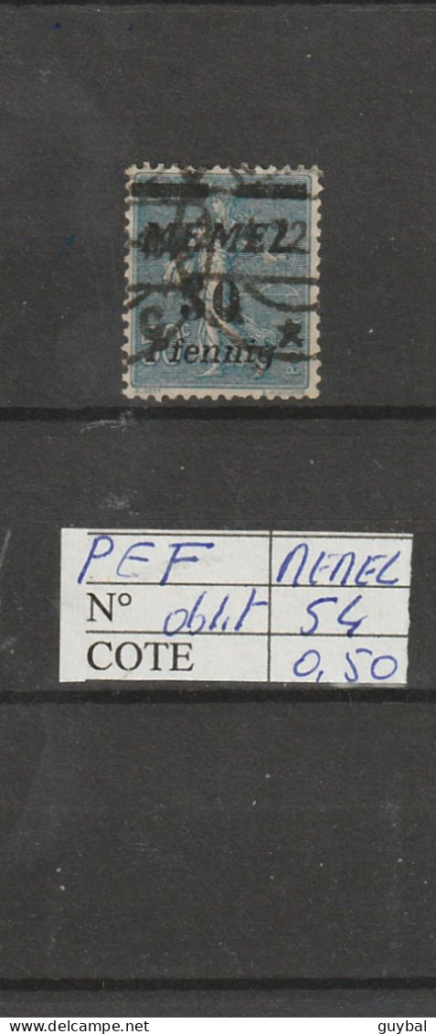 Memel - YT N°54 Obl - - Used Stamps