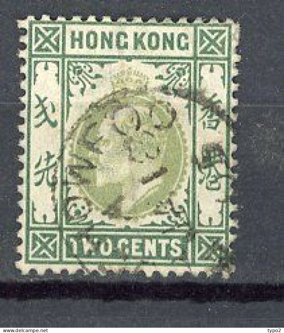 H-K  Yv. N° 63 ; SG N° 63 Fil CA (o) 2c Vert Edouard VII Cote 1,5 Euro BE  2 Scans - Usati