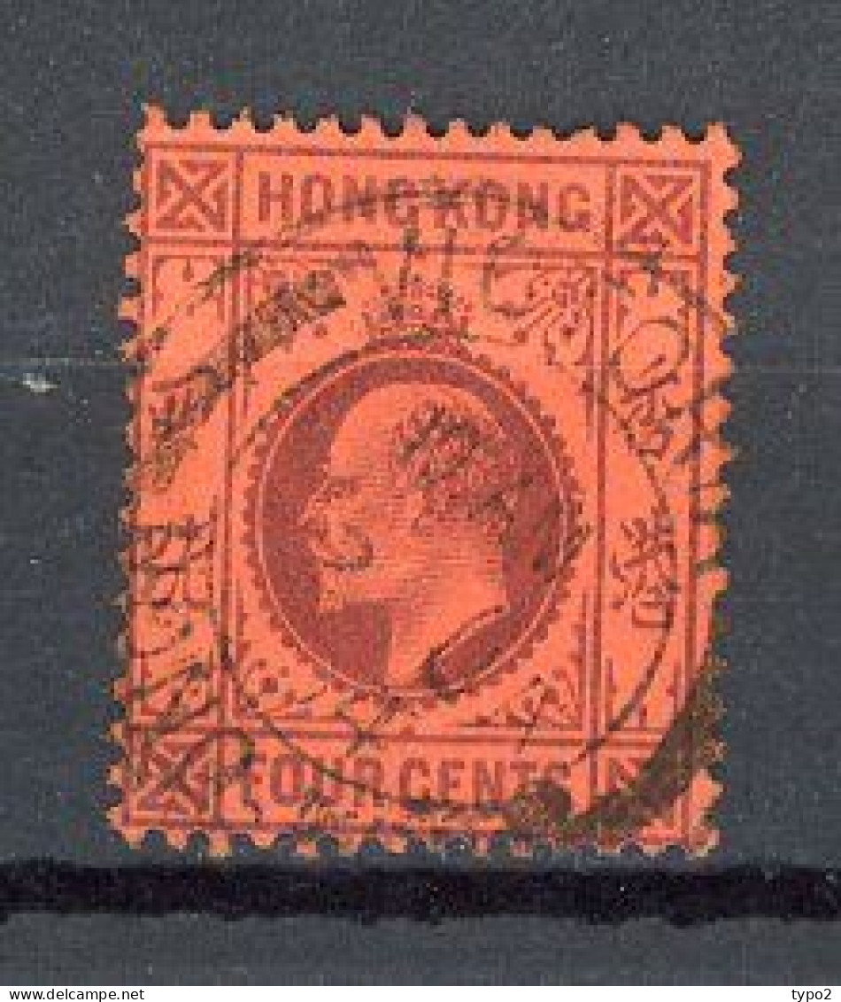 H-K  Yv. N° 64 ; SG N° 64 Fil CA (o) 4c Violet S Rouge Edouard VII Cote 0,75 Euro BE  2 Scans - Used Stamps