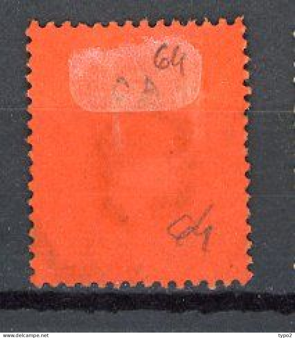 H-K  Yv. N° 64 ; SG N° 64 Fil CA (o) 4c Violet S Rouge Edouard VII Cote 0,75 Euro BE  2 Scans - Gebraucht