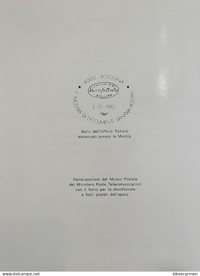 Mostra Documenti Sanitari Area Italiana, Bolli Di Sanità, Pandemic Healthcare Bologna 14pages In 7 B/w Photocopies - Gedesinfecteerde Briefwisseling