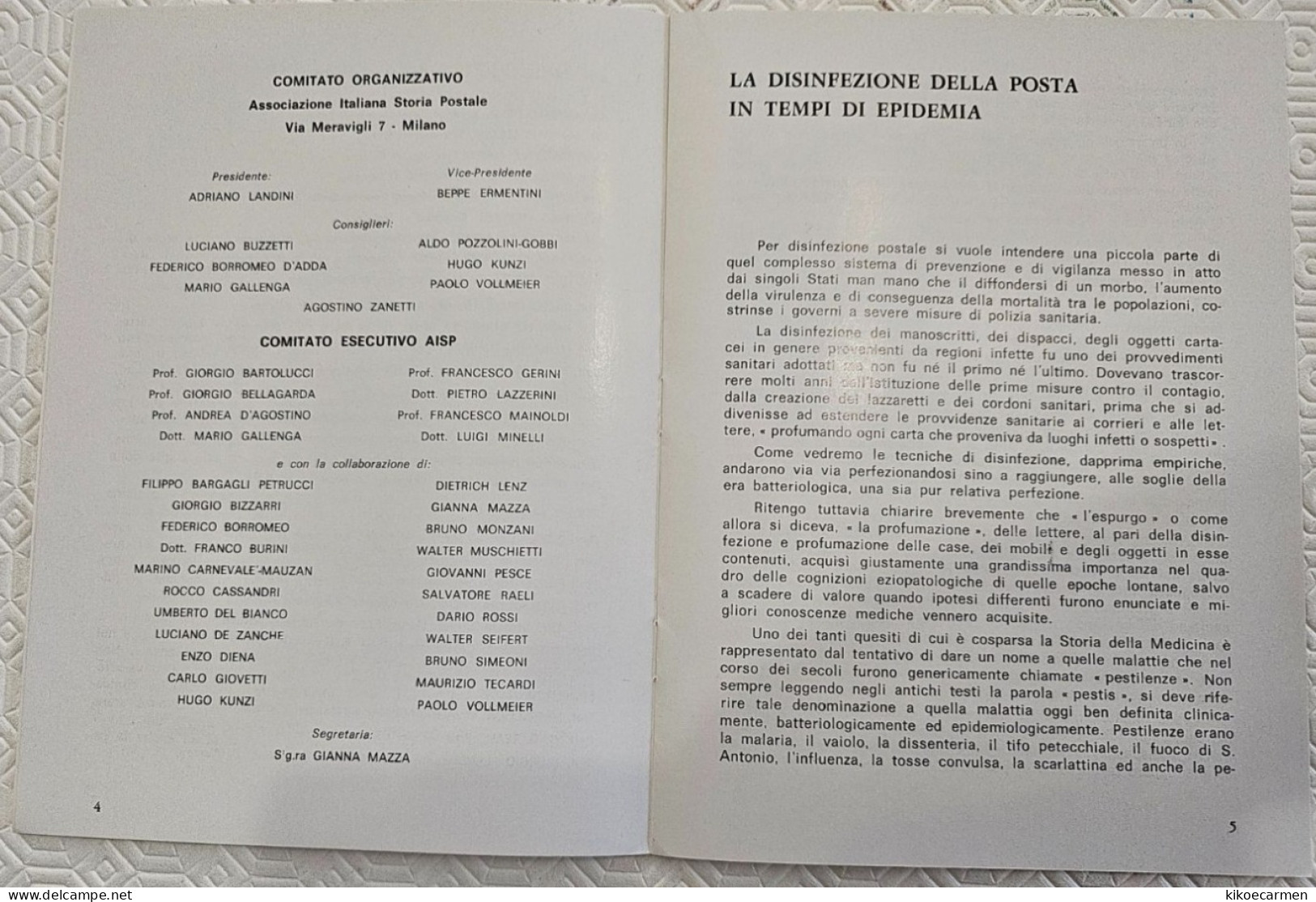 Mostra Documenti Sanitari Area Italiana, Bolli Di Sanità, Pandemic Healthcare Bologna 14pages In 7 B/w Photocopies - Gedesinfecteerde Briefwisseling