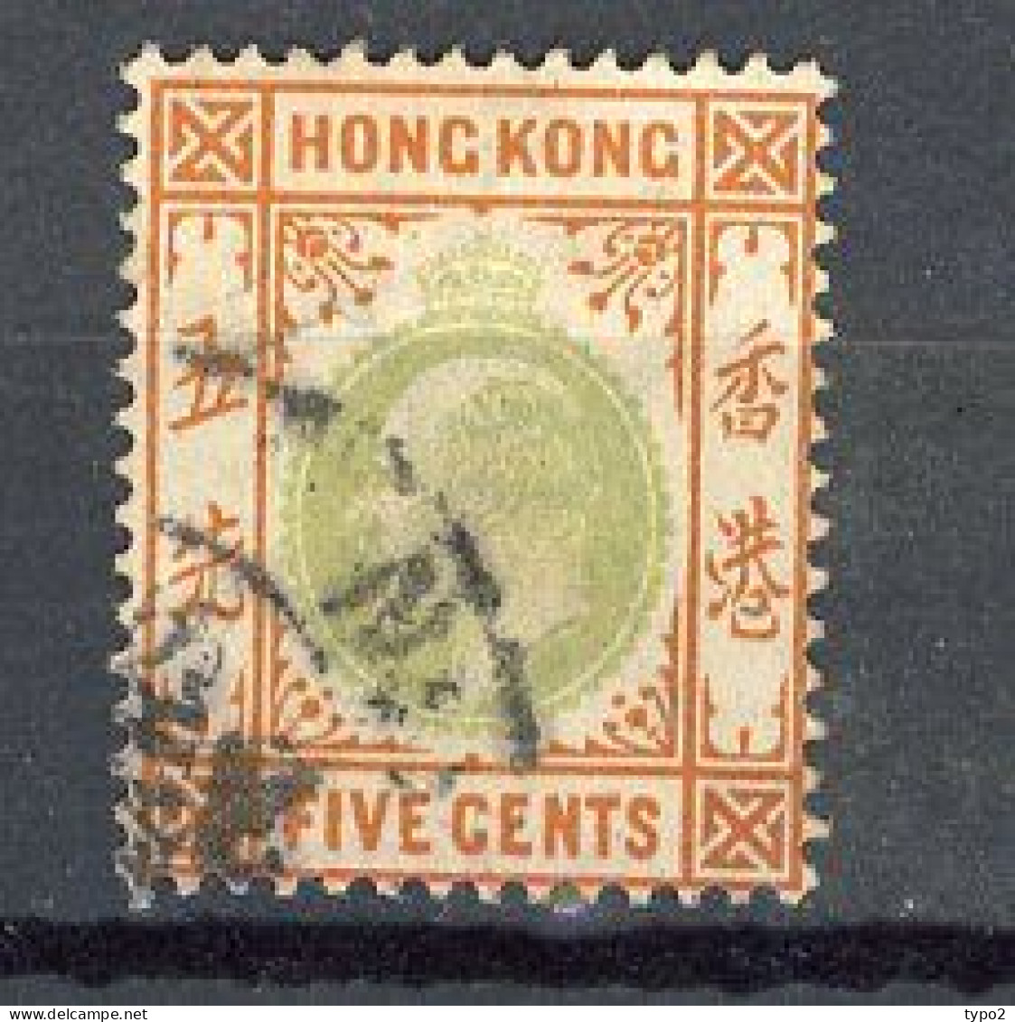 H-K  Yv. N° 65 ; SG N° 65 Fil CA (o) 5c Orange Et Vert Edouard VII Cote 7 Euro BE  2 Scans - Used Stamps