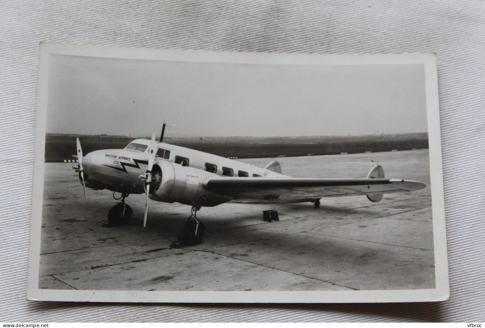 Cpsm Carte Photo, Avion Lockheed De La Cie British Airways, Ligne Paris Londres, Aviation - 1919-1938: Entre Guerres