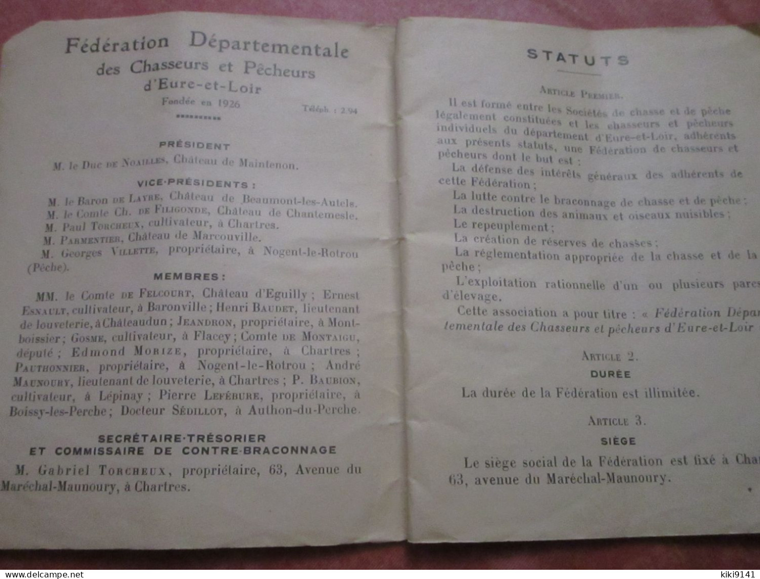 Fédération Départementale des Chasseurs et Pêcheurs d'Eure-et-Loir (5 documents)