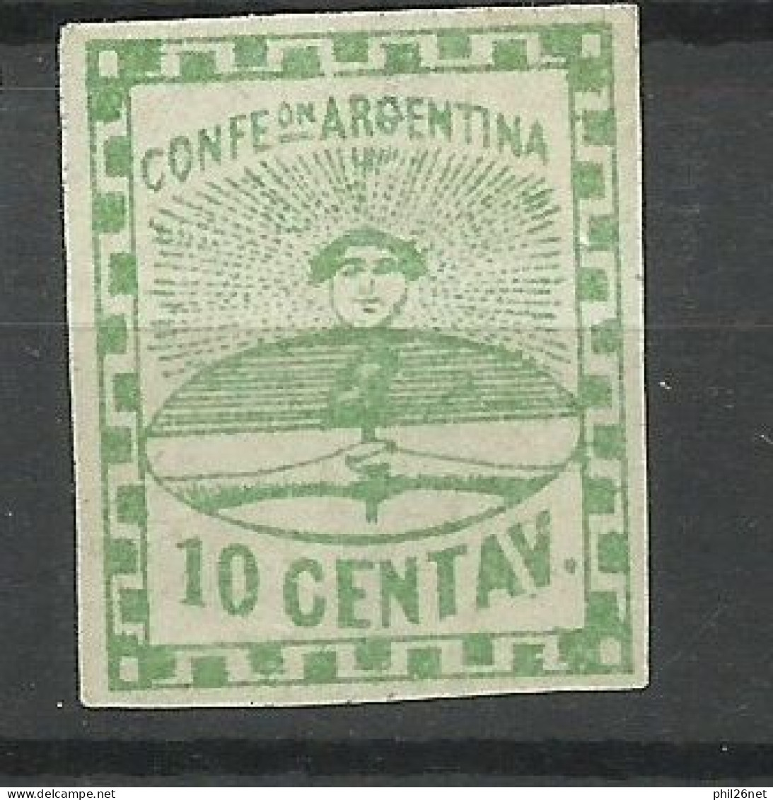 Argentine Confédération  N° 2  Neuf  ( *  )   B/TB     Voir Scans  Soldé ! ! ! - Unused Stamps