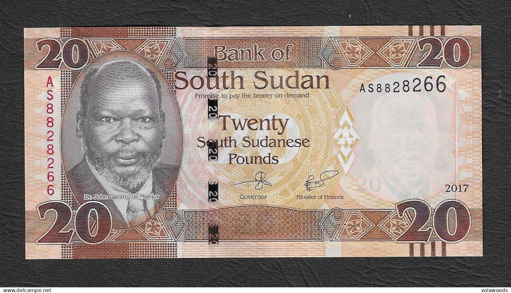 Sud Sudan - Banconota Non Circolata FdS UNC Da 20 Sterline P-13c - 2017 #19 - Sudan Del Sud